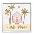 thumbnail image 1 of Stupell Industries Tropical Summer Paradise Beachside House Palm Trees Framed Wall Art, 17 x 17, Design by Nina Muis Surface Design, 1 of 5