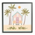 thumbnail image 1 of Stupell Industries Tropical Summer Paradise Beachside House Palm Trees Framed Wall Art, 24 x 24, Design by Nina Muis Surface Design, 1 of 5