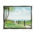 thumbnail image 1 of Stupell Industries Tropical Summer Path Landscape Painting Gray Floater Framed Canvas Art Print Wall Art, 21 x 17, 1 of 10