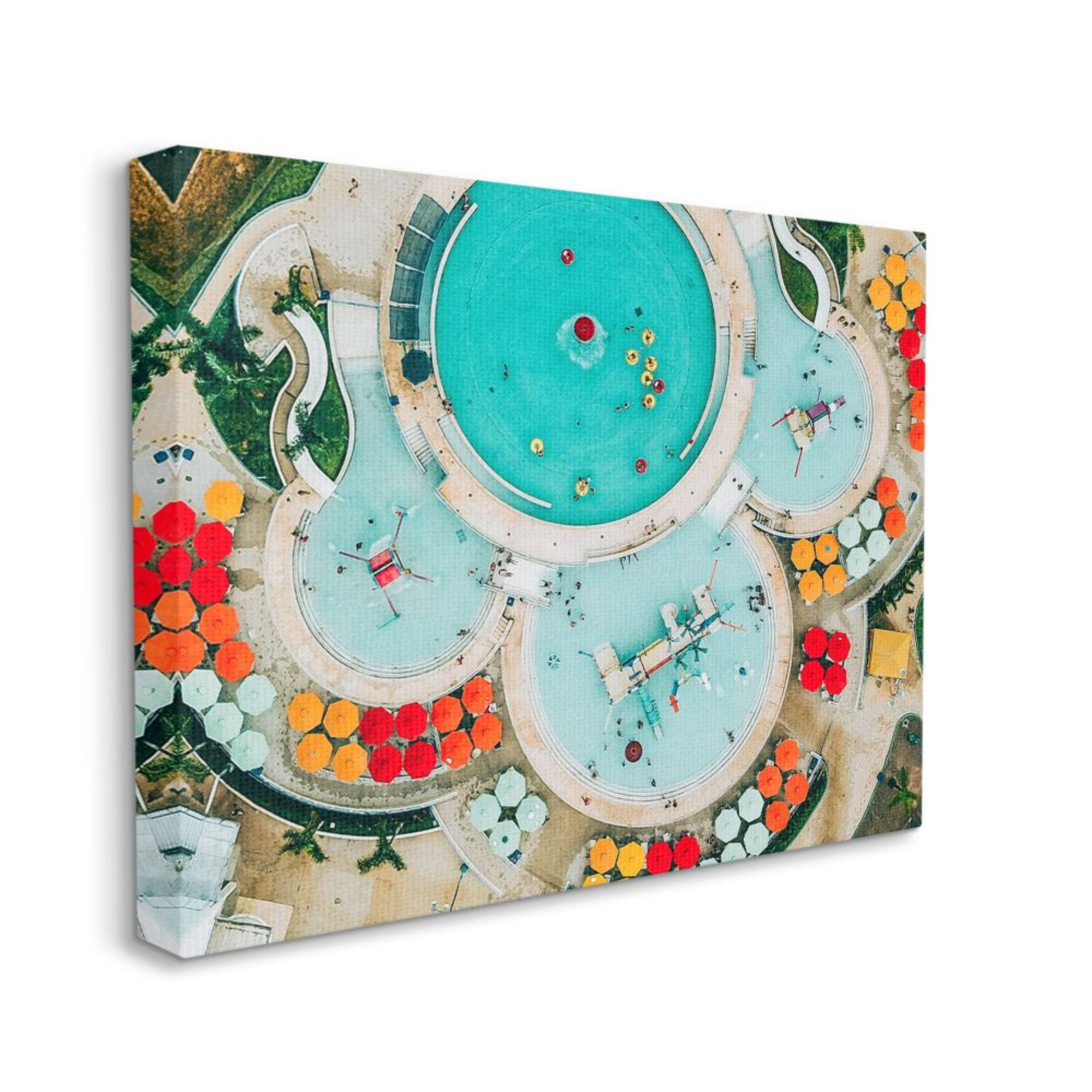 Stupell Industries Tropical Summer Pool Resort Vibrant Circles Design by Ziwei Li, 16" x 20"