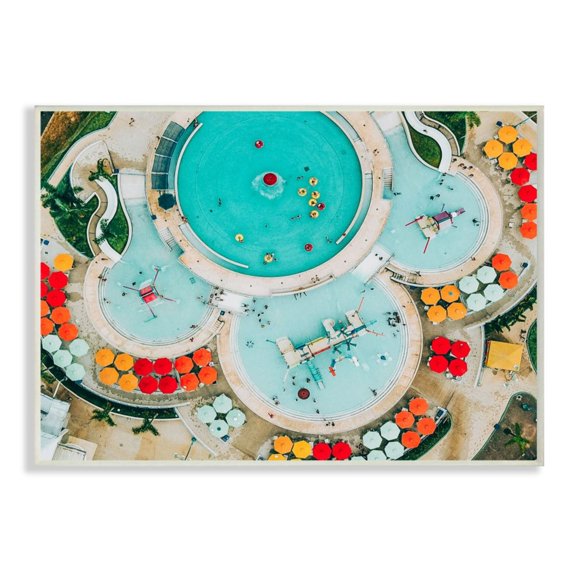 Stupell Industries Tropical Summer Pool Resort Vibrant Circles Design by Ziwei Li