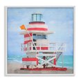 thumbnail image 1 of Stupell Industries Tropical Summer Shore Hut White Framed Giclee Art, 24 x 24, by LSR Design Studio, 1 of 7