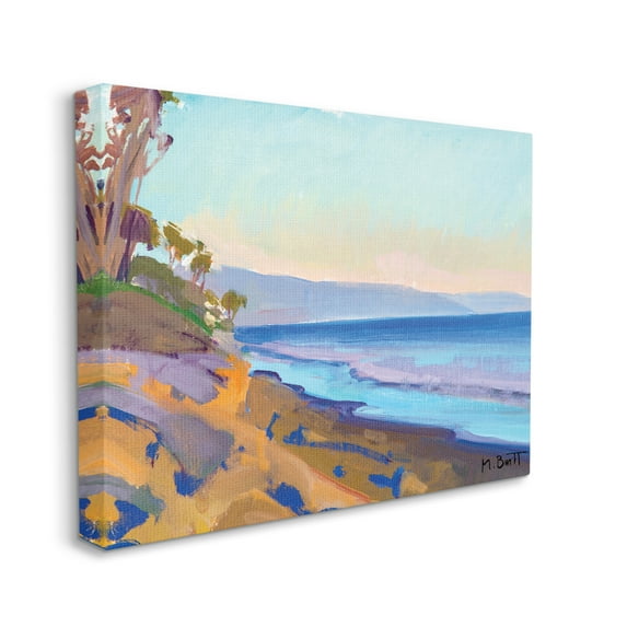 Stupell Industries Tropical Sunrise Beach Scene Purple Blue Waters, 24 x 30, Designed by Marcia Burtt