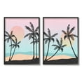 thumbnail image 1 of Stupell Industries Tropical Sunset Sunrise Palm Tree Beach Illustration , 24 x 30, Design by Nina Blue, 1 of 6