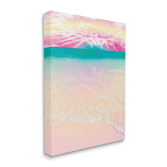 Stupell Industries Tropical Tie Dye Beach Horizon Coastline Landscape,30 x 40,Designed by Arrolynn Weiderhold