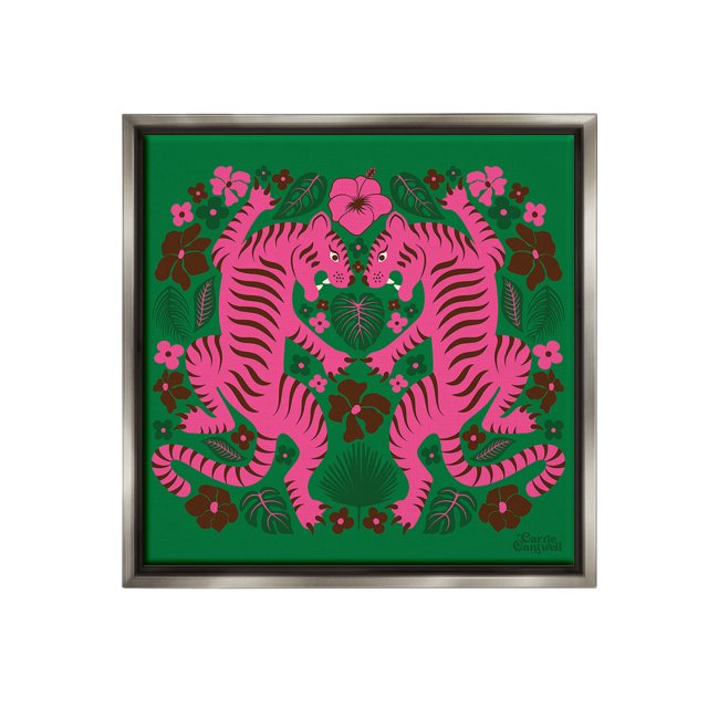 Stupell Industries Tropical Tigers Pattern Animals & Insects Painting