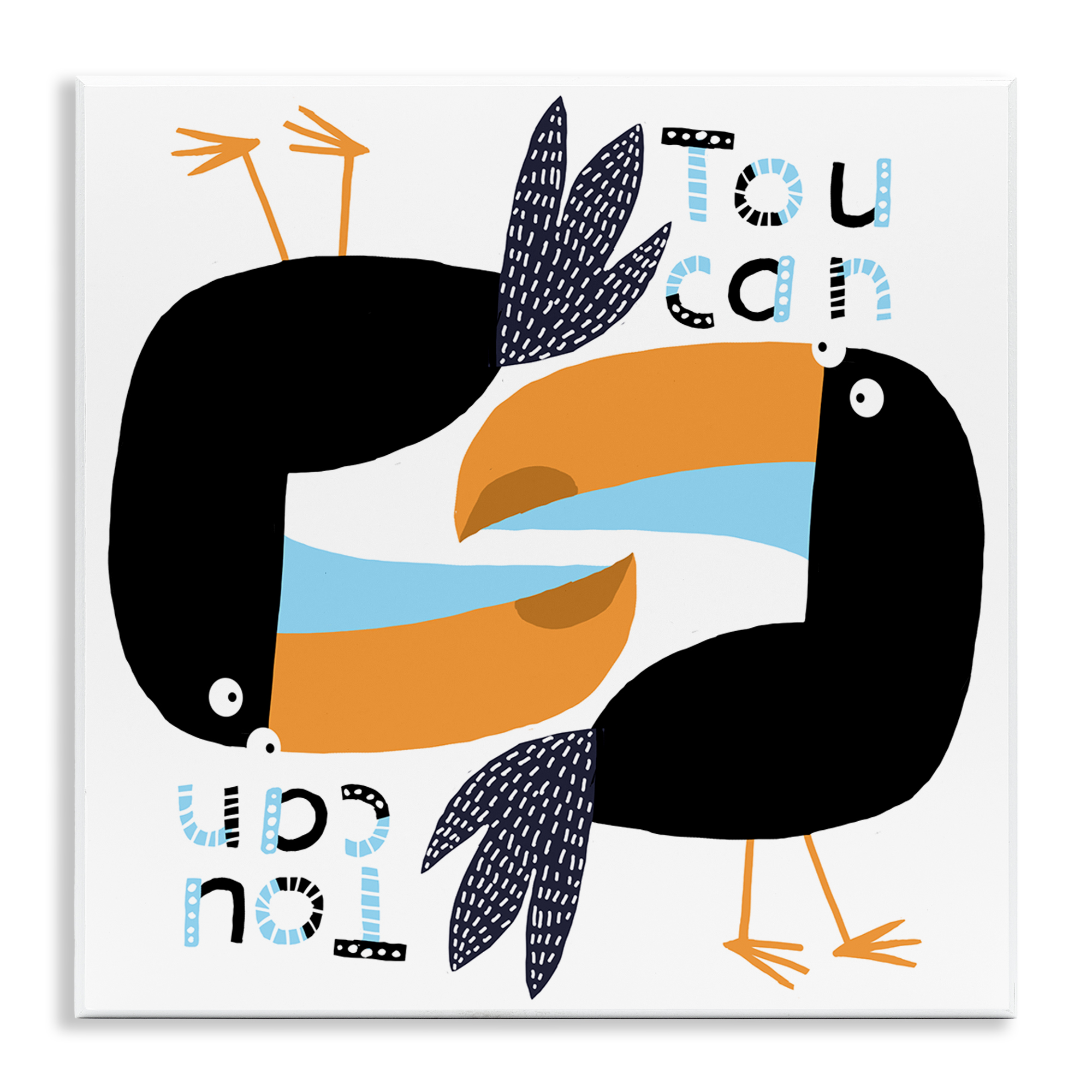 Stupell Industries Tropical Toucan Birds Animals Painting Unframed Art Print Wall Art, 12 x 12