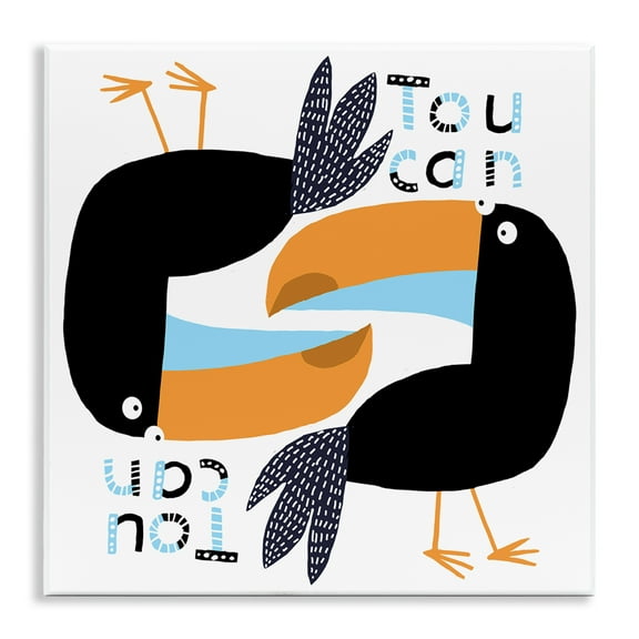 Stupell Industries Tropical Toucan Birds Animals Painting Unframed Art Print Wall Art, 12 x 12