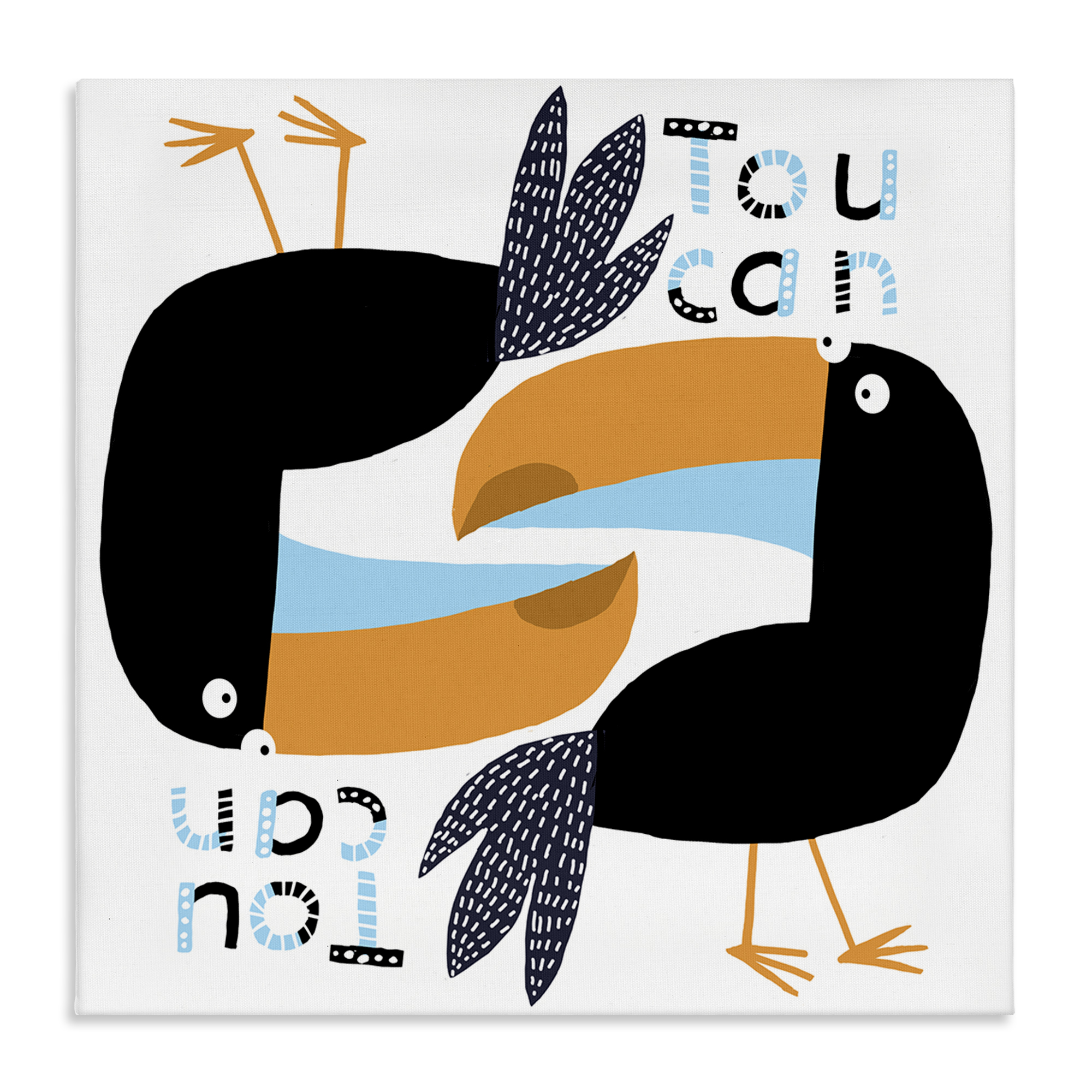 Stupell Industries Tropical Toucan Birds Animals Painting Wrapped Canvas Art Print Wall Art, 30 x 30