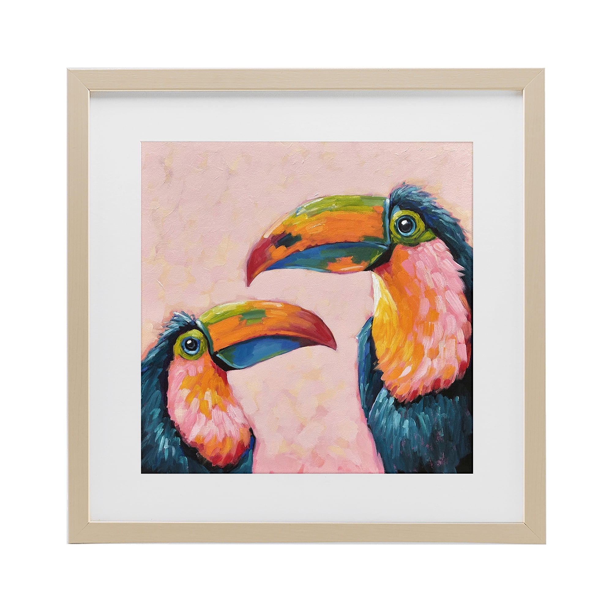 Stupell Industries Tropical Toucan Paradise Birch Framed Print Under Glass, design by Lucia Stewart
