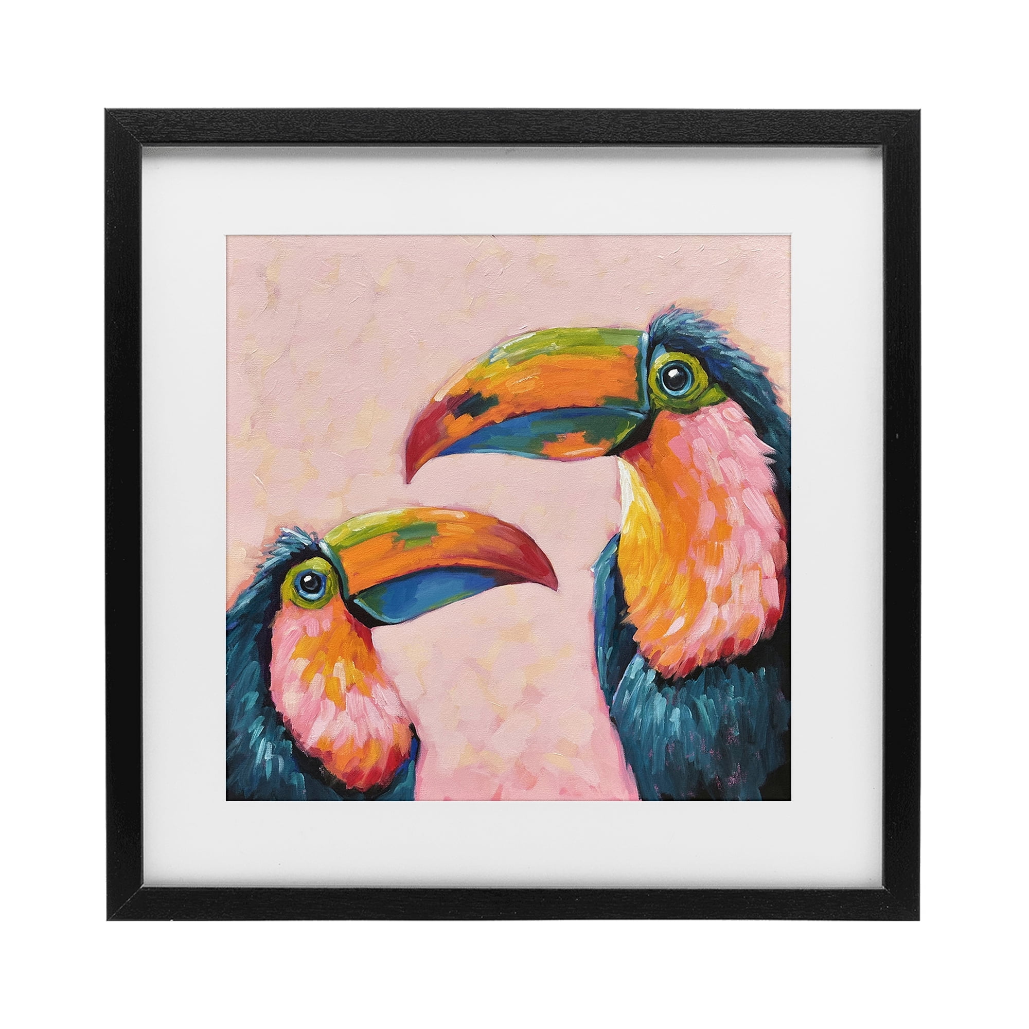 Stupell Industries Tropical Toucan Paradise Black Framed Print Under Glass, design by Lucia Stewart