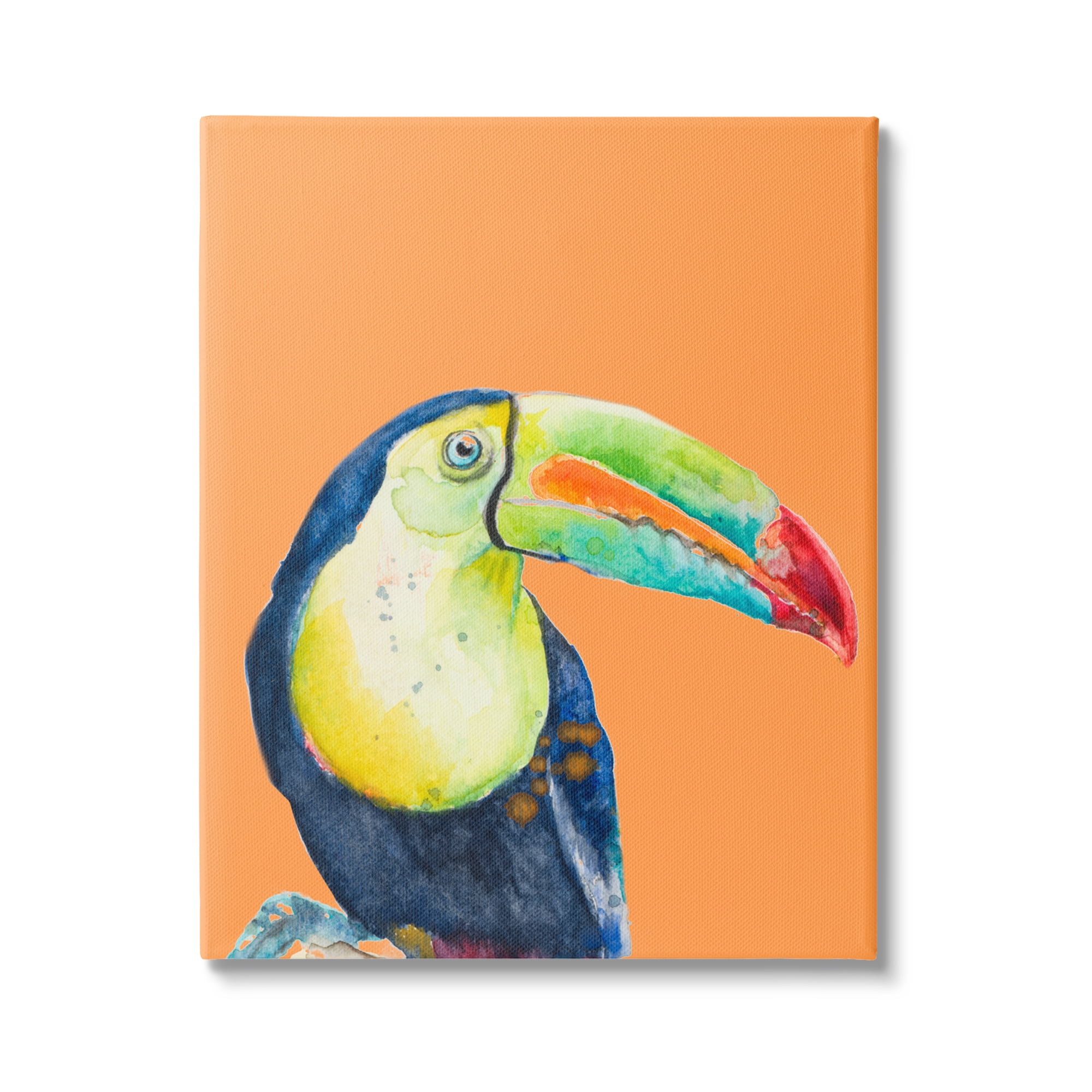 Tropical Toucan Portrait Vivid Beak Rainforest Bird Canvas Art