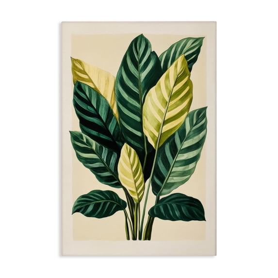 Stupell Industries Tropical Tropical Leaves Green Branches Canvas Art, 24 x 36, by Petals Prints Design