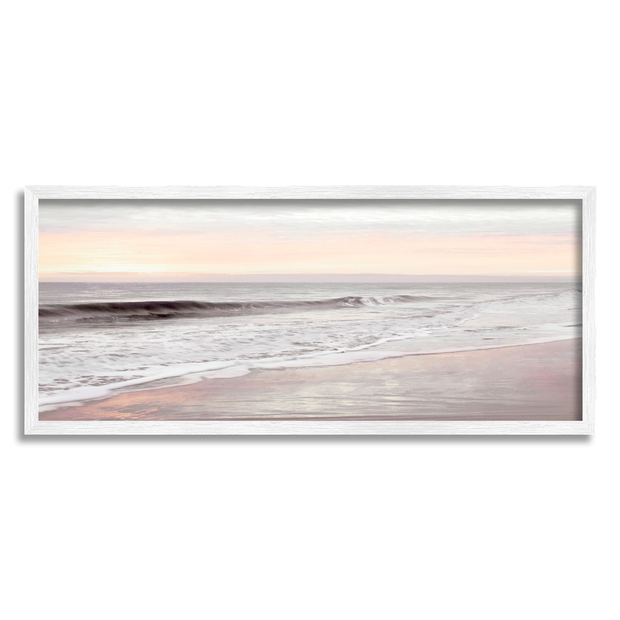Stupell Industries Tropical Waterfront Sunrise Incoming Tide beach Panoramic Photography, 24 x 10, Design by Natalie Carpentieri