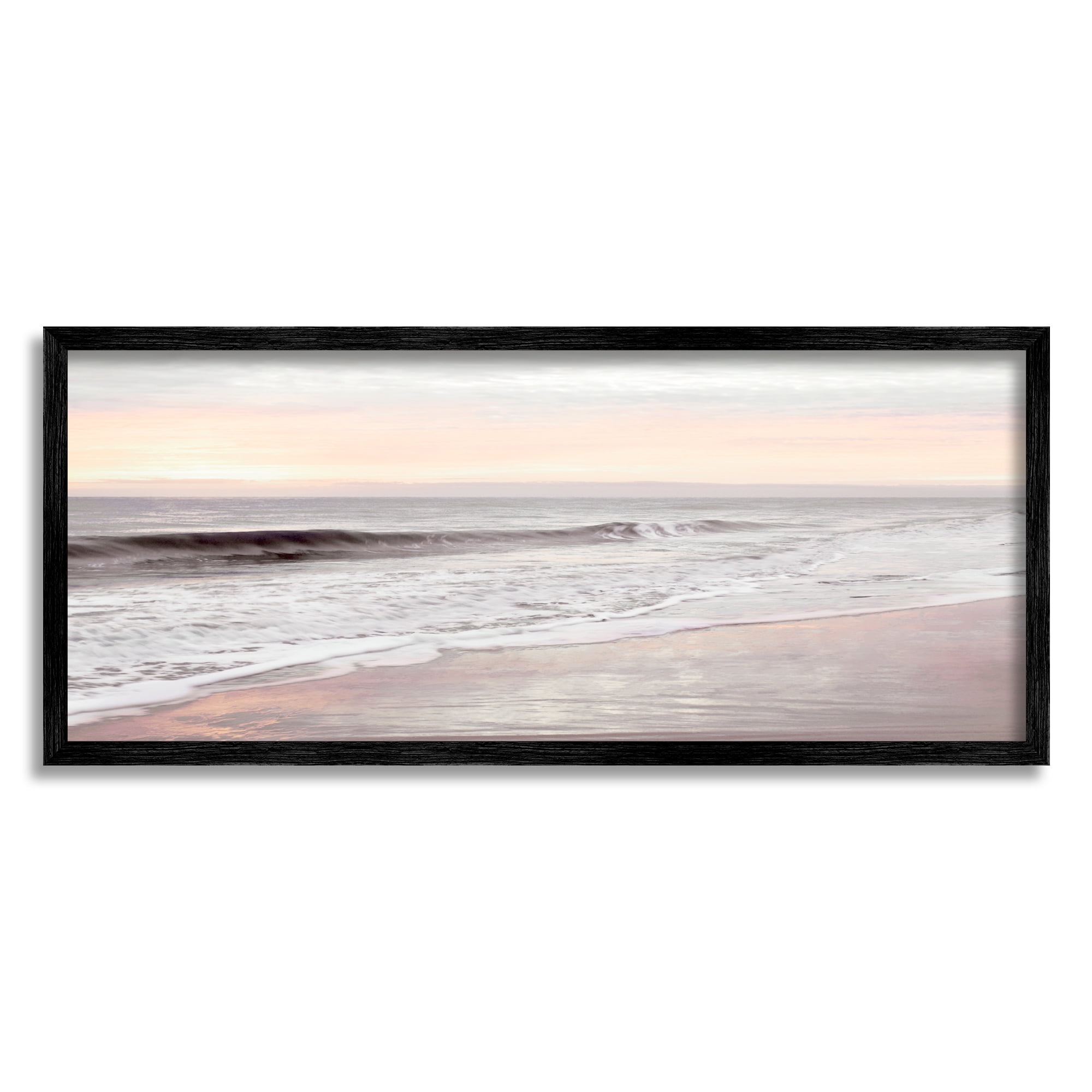 Stupell Industries Tropical Waterfront Sunrise Incoming Tide beach Panoramic Photography, 30 x 13, Design by Natalie Carpentieri