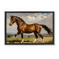 thumbnail image 1 of Stupell Industries Transitional Trotting Horse in Field Black Floating Frame Canvas Art, 25 x 17, by Creative Studio, 1 of 8