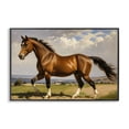 thumbnail image 1 of Stupell Industries Transitional Trotting Horse in Field Black Framed Giclee Art, 18 x 12, by Creative Studio, 1 of 8