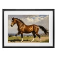 thumbnail image 1 of Stupell Industries Transitional Trotting Horse in Field Black Framed Print Under Glass, 20 x 14, by Creative Studio, 1 of 8