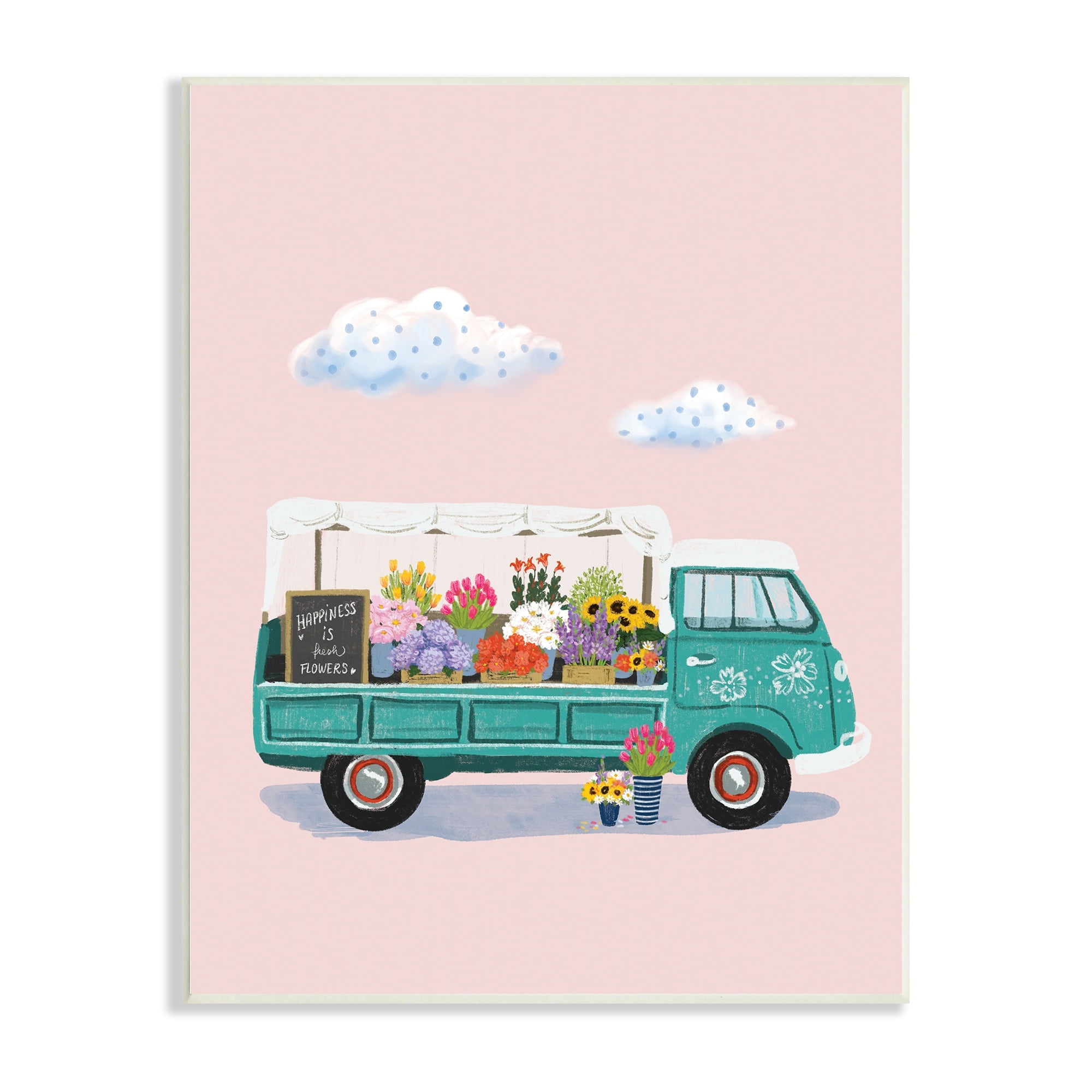 Stupell Industries Truck Faire Sale Spring Flower Variety Blossoms,10 x 15, Design by Ilaria Benedetti