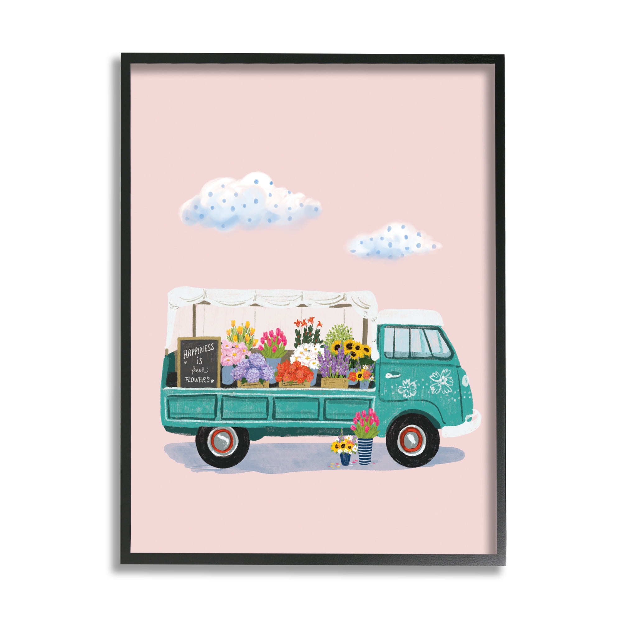 Stupell Industries Truck Faire Sale Spring Flower Variety Blossoms,11 x 14, Design by Ilaria Benedetti