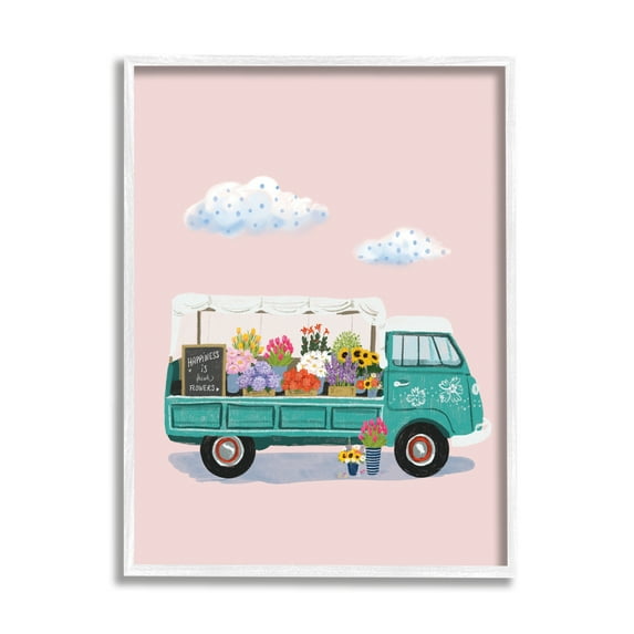 Stupell Industries Truck Faire Sale Spring Flower Variety Blossoms,11 x 14, Design by Ilaria Benedetti