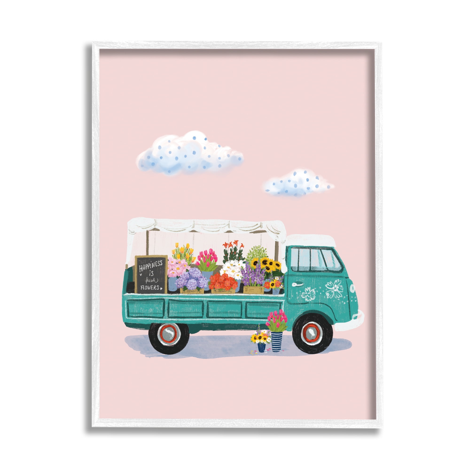 Stupell Industries Truck Faire Sale Spring Flower Variety Blossoms,24 x 30, Design by Ilaria Benedetti