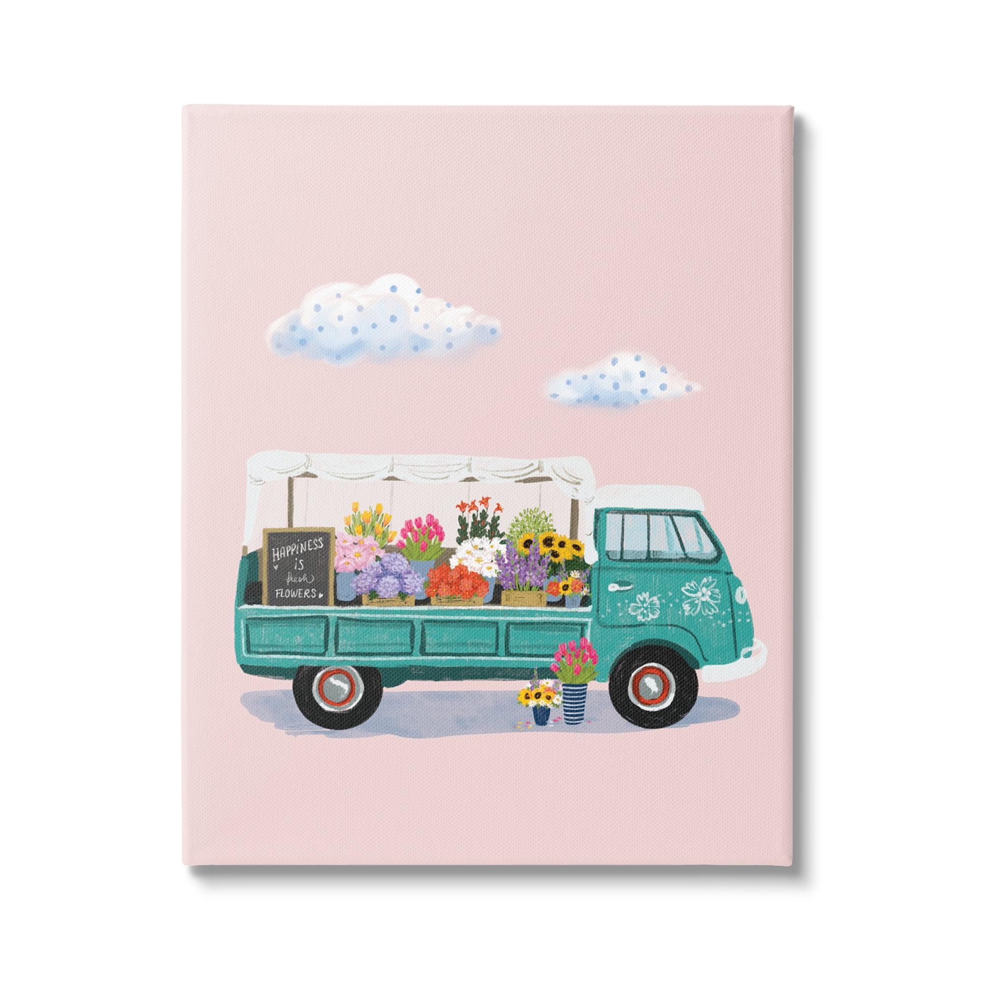 Stupell Industries Truck Faire Sale Spring Flower Variety Blossoms,36 x 48, Design by Ilaria Benedetti
