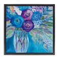 thumbnail image 1 of Stupell Industries Modern True Blue Flower Bouquet Black Floating Frame Canvas Art, 18 x 18, by Lynn Ericson Fine Art, 1 of 8