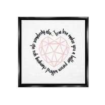 Stupell Industries True Love Inspirational Inspirational Painting Black Floater Framed Canvas Art Print Wall Art, 18 x 18