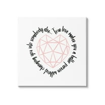 Stupell Industries True Love Inspirational Inspirational Painting Gallery Wrapped Canvas Art Print Wall Art, 17 x 17