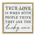 thumbnail image 1 of Stupell Industries True Love Romantic Phrase Inspirational Painting Gold Floater Framed Canvas Art Print Wall Art, 18 x 18, 1 of 9