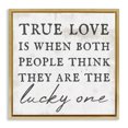 thumbnail image 1 of Stupell Industries True Love Romantic Phrase Inspirational Painting Gold Floater Framed Canvas Art Print Wall Art, 25 x 25, 1 of 9