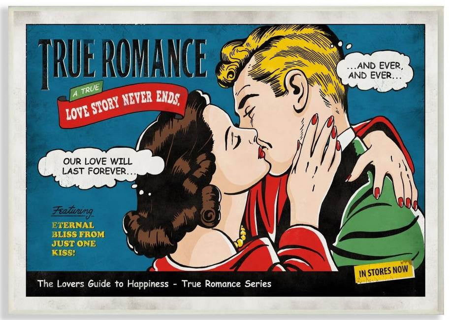 Stupell Industries True Romance Vintage Comic Book Design Wall Plaque by Ester Kay
