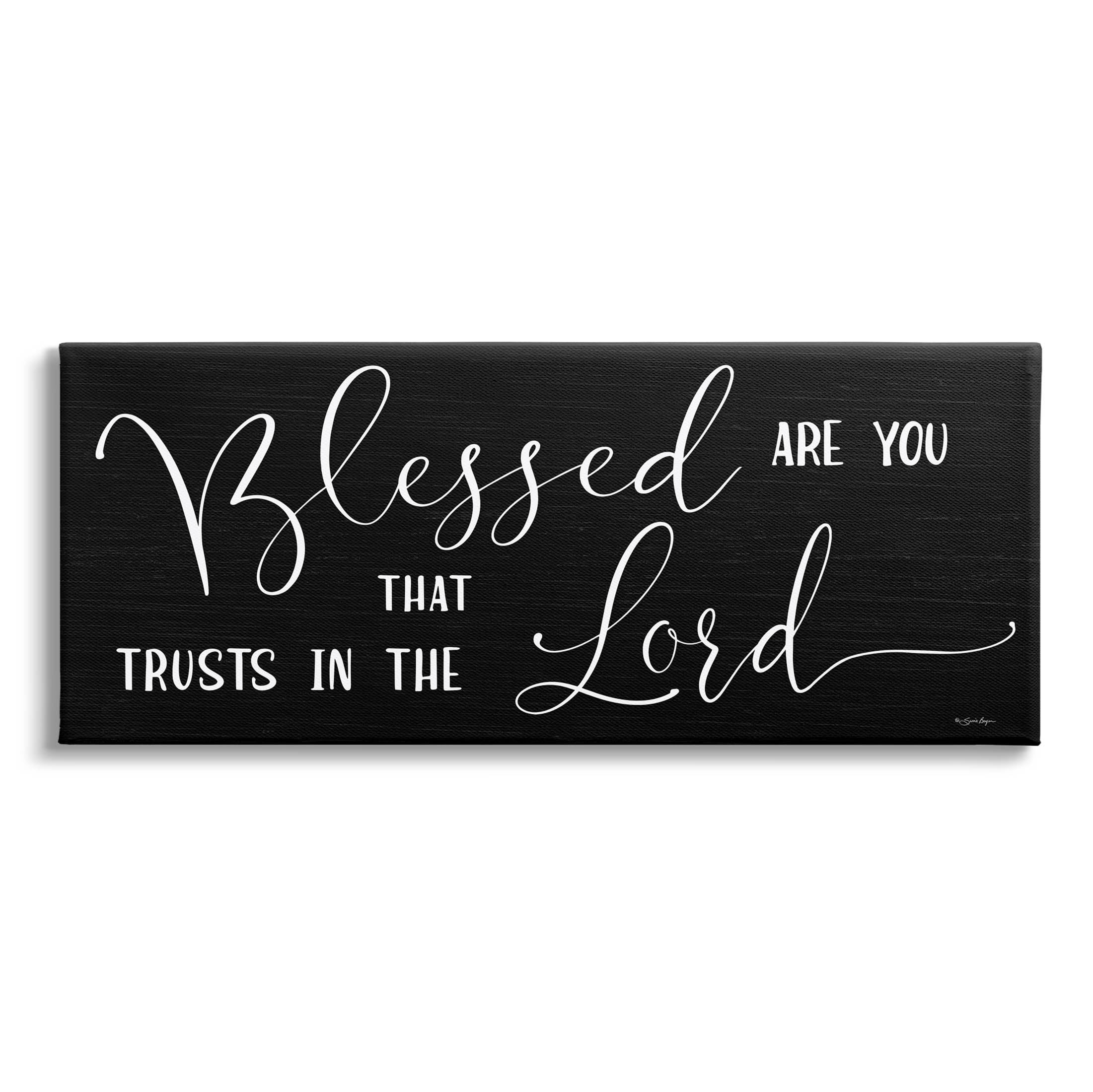 Stupell Industries Trust In The Lord Comforting Quote Graphic Art Gallery Wrapped Canvas Print Wall Art, Design by Susie Boyer