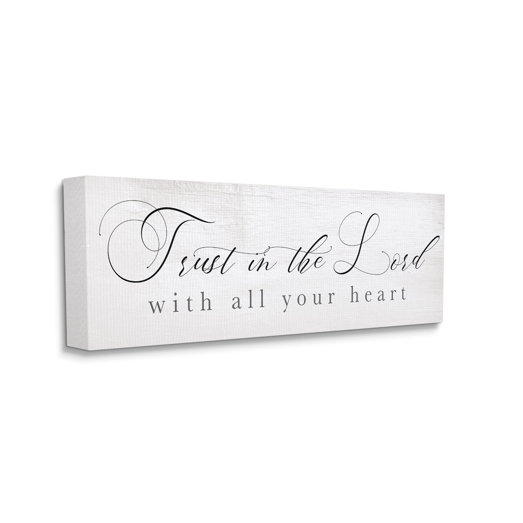 Stupell Industries Trust In The Lord Phrase Uplifting Rustic Sentiments,10 x 24,Designed by Daphne Polselli