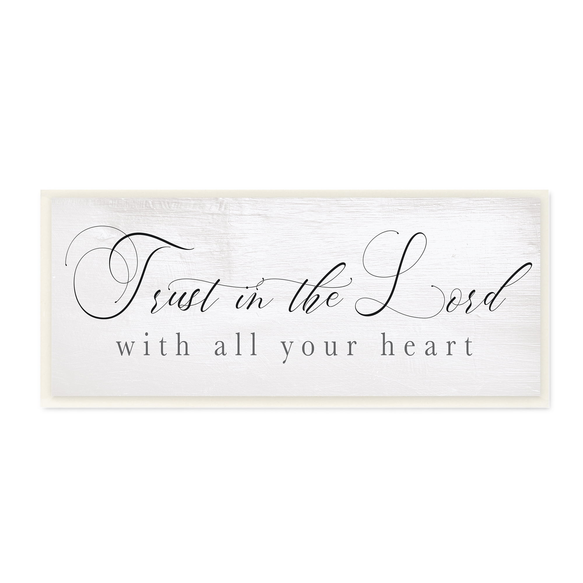 Stupell Industries Trust In The Lord Phrase Uplifting Rustic Sentiments,7 x 17,Designed by Daphne Polselli