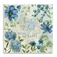 Stupell Industries Trust The Lord Floral Religious Painting Unframed Art Print Wall Art, 12 x 12