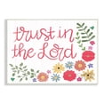 thumbnail image 1 of Stupell Industries Trust The Lord Religious Calligraphy Cute Florals , 19 x 13, Design by Stephanie Dicks, 1 of 5