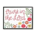 thumbnail image 1 of Stupell Industries Trust The Lord Religious Calligraphy Cute Florals , 20 x 16, Design by Stephanie Dicks, 1 of 5