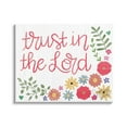 thumbnail image 1 of Stupell Industries Trust The Lord Religious Calligraphy Cute Florals Graphic Art Gallery-Wrapped Canvas Print Wall Art, 20x16, by Stephanie Dicks, 1 of 5