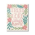 thumbnail image 1 of Stupell Industries Trust The Lord Religious Proverb Floral Leaves Border Canvas Wall Art, 30 x 40, Design by Taylor Shannon Designs, 1 of 5