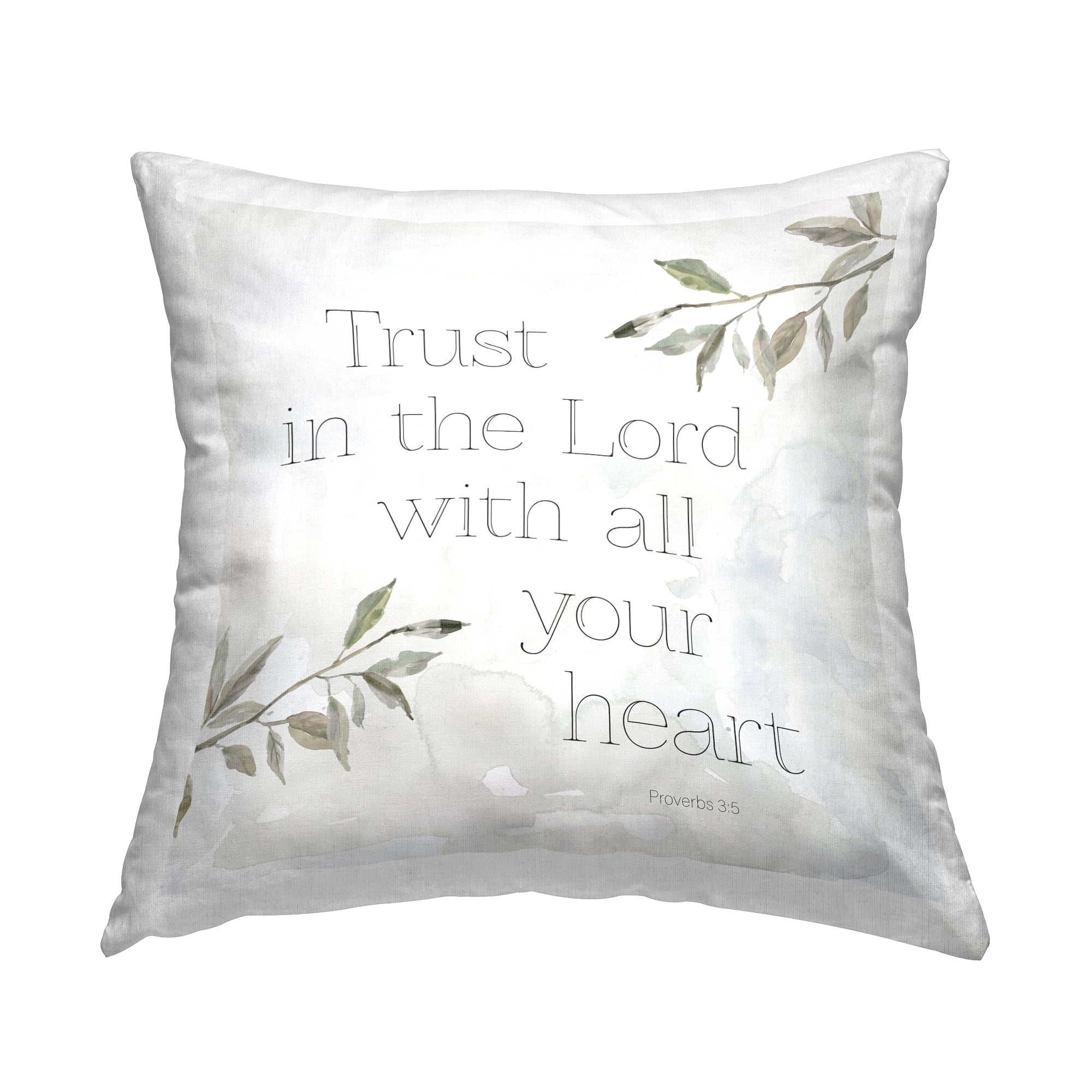 Stupell Industries Trust The Lord Sentiment Decorative Printed Throw Pillow Design by Carol Robinson.