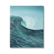 Stupell Industries Tsunami Wave Panting Nature Painting Gallery Wrapped Canvas Print Wall Art, 16 x 20