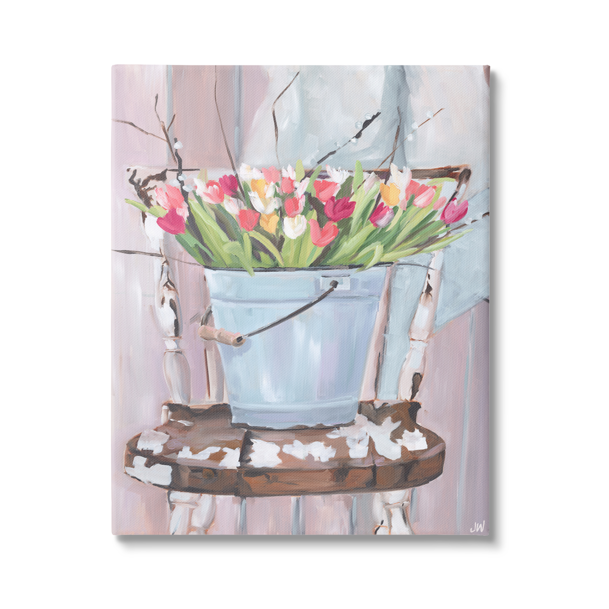 Stupell Industries Tulip Bouquet Still Life Botanical & Floral Painting Gallery Wrapped Canvas Art Print Wall Art, 30 x 40