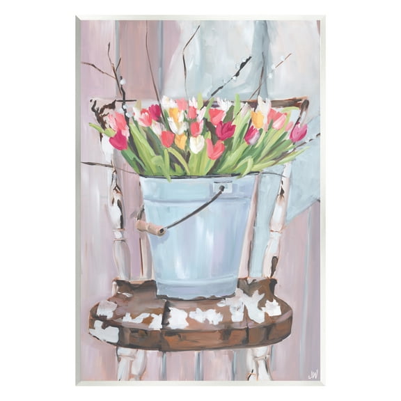 Stupell Industries Tulip Bouquet Still Life Botanical & Floral Painting Unframed Art Print Wall Art, 10 x 15