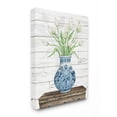 thumbnail image 1 of Stupell Industries Tulip Bouquet in Blue Ceramic Vase White Floral Design Canvas Wall Art Design by Cindy Jacobs, 30" x 40", 1 of 4