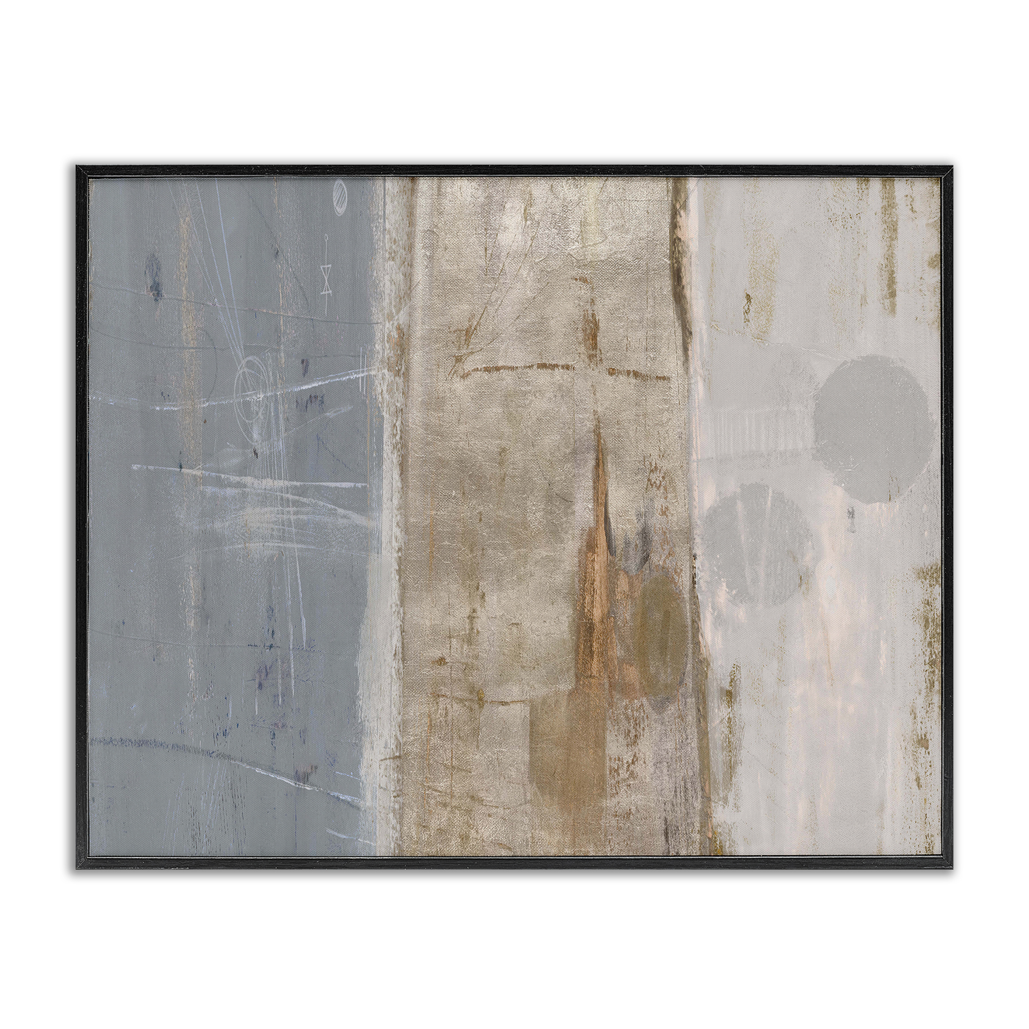 Stupell Industries Tunnel Vision Abstraction Abstract Painting Black Framed Art Print Wall Art, 20 x 16