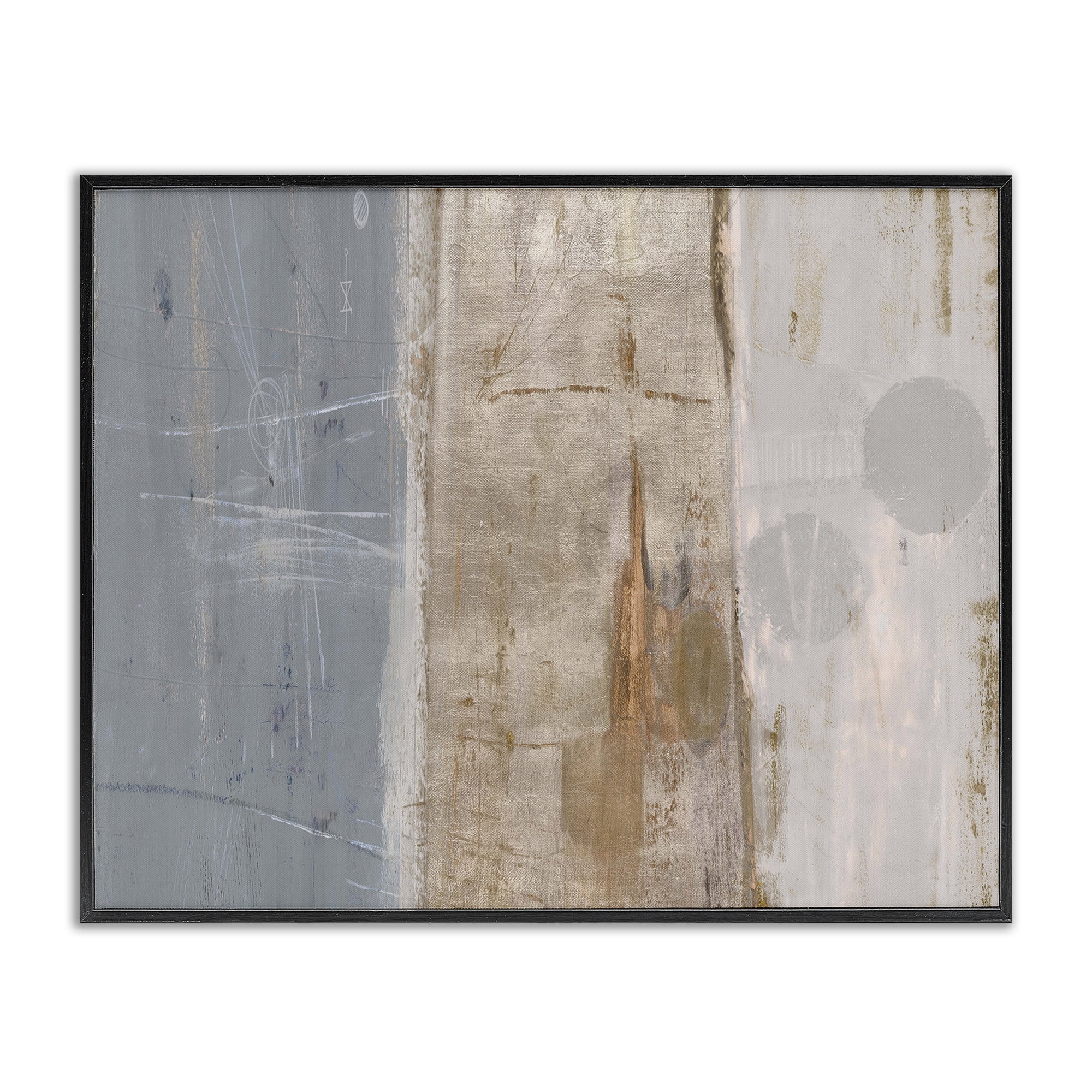 Stupell Industries Tunnel Vision Abstraction Abstract Painting Black Framed Art Print Wall Art, 30 x 24