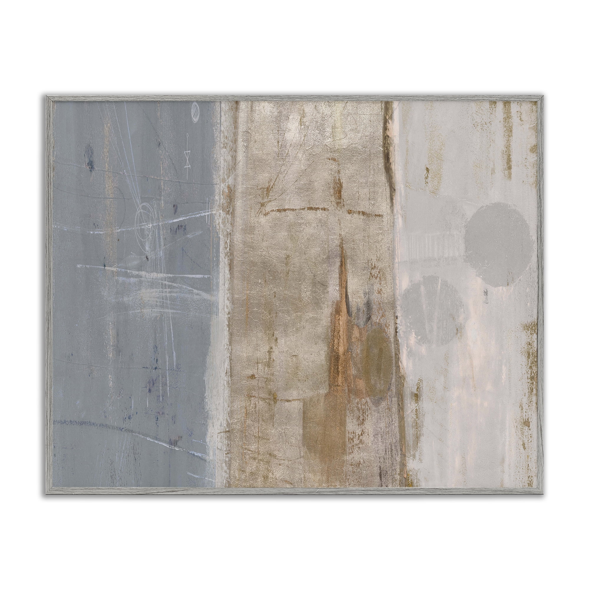 Stupell Industries Tunnel Vision Abstraction Abstract Painting Gray Framed Art Print Wall Art, 20 x 16