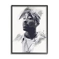 thumbnail image 1 of Stupell Industries Tupac Modern Portrait Abstract Pattern Black White, 11 x 14, Design by Birch&Ink, 1 of 5